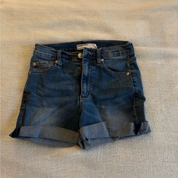 High Waisted Garage Jean Shorts - Picture 1 of 2